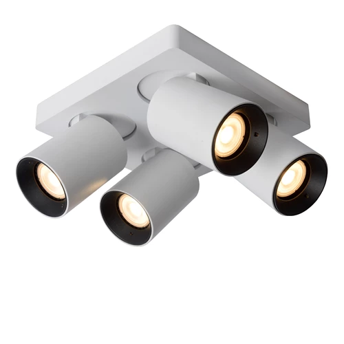 Lucide NIGEL - Foco de techo - LED Dim to warm - GU10 - 4x5W 2200K/3000K - Blanco - detalle 1